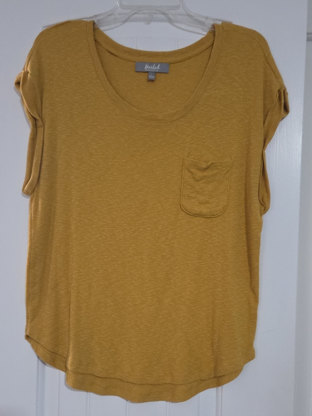 Mustard Pocket Tee - Women's Casual Top
